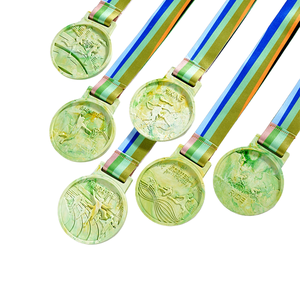 DEMO reciclado 3D deporte medallas Premio recuerdo montaña escalada bádminton ciclismo senderismo natación correr RPET medalla con cinta - Product Image 1