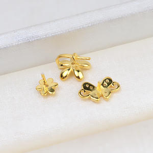 Pendentif baroque en argent 925 fait main Wenchi, forme irrégulière, design vide en forme de papillon-fleur, avec composants - Product Image 3