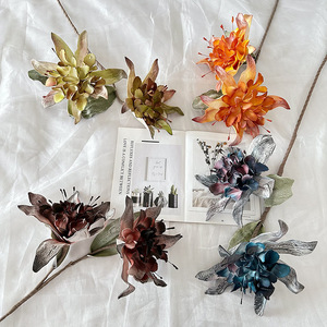 Usine de fleurs artificielles Meiyu Craft, fleurs en mousse rouge foncé orange, accessoires de photographie de mariage, décorations pour la maison - Product Image 2