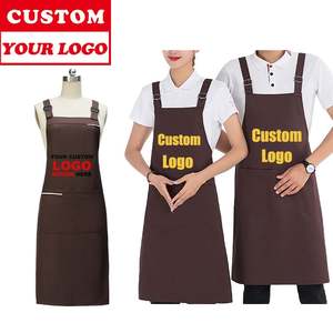 Tablier <span class=keywords><strong>de</strong></span> chef en tissu <span class=keywords><strong>de</strong></span> coton sur mesure professionnel tablier <span class=keywords><strong>de</strong></span> <span class=keywords><strong>cuisine</strong></span> logo personnalisé - Product Image 1