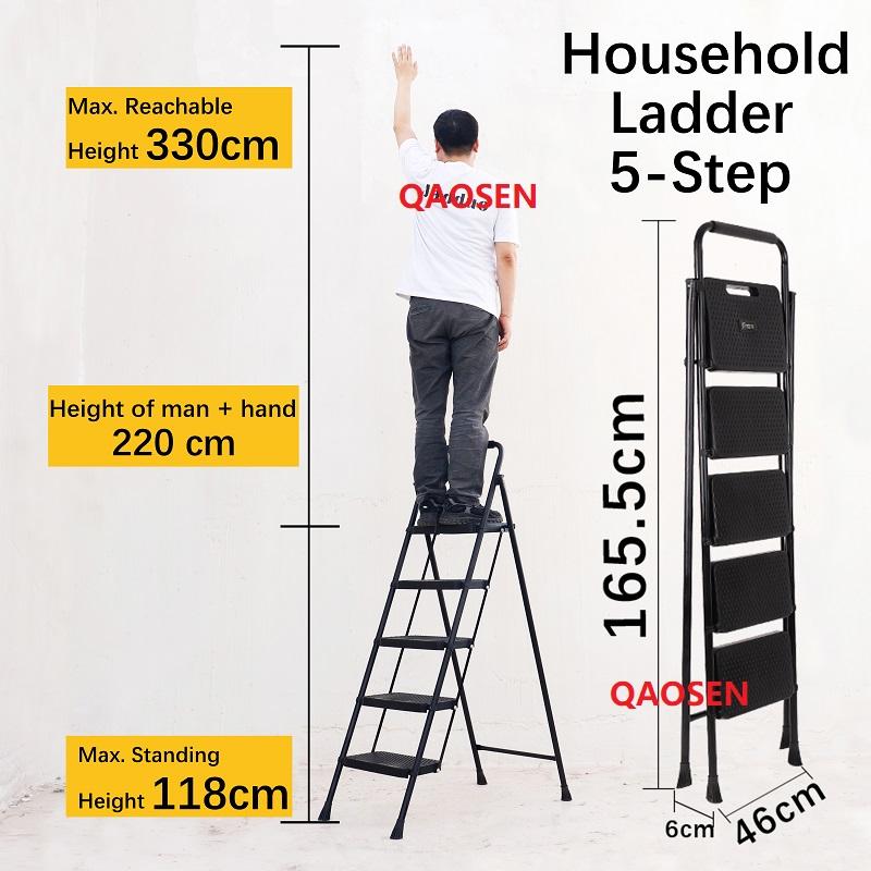 5 step steel ladder