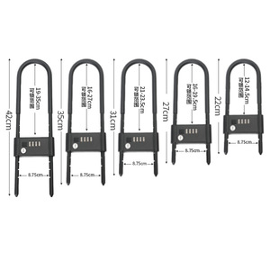 จินห่าว ยูรูปตัวยูล็อคประตู 42 ซม. 35 ซม. 31 ซม. 27 ซม. 22 ซม. ล็อคแบบผสมพร้อมฟังก์ชั่นกู้คืนรหัสผ่านสำหรับประตูบานเลื่อน - Product Image 1