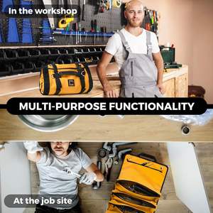 Échantillon gratuit, sac organisateur d'outils multifonctionnel en toile cirée, personnalisable, vente en gros, à fixer au mur, pour voiture - Product Image 6