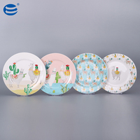 Excellent Ensemble d'Assiettes en Céramique pour Enfants à Motif Alpaga, Écologique et Durable, Vaisselle en Porcelaine, Boîte Colorée