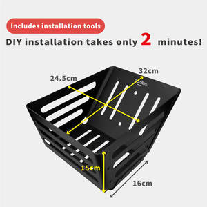 ตะกร้าเก็บของอลูมิเนียมสีดำ Xilla สำหรับ Gogoro2 - Product Image 2