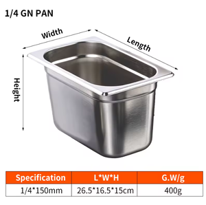 Réchaud GN en acier inoxydable multi-tailles, design standard, pour hôtels et restaurants, vente directe usine, stockage alimentaire Gastronorm 0,7 mm - Product Image 5