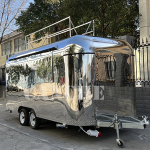 Design moderne Acier inoxydable Tout en aluminium Entièrement équipé ou vide Restauration Foodtruck Remorque Mobile Food Norme UE - Product Image 6