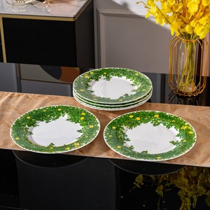 High Quality American Style Bone China Flower-Shaped Soup <b>Plates</b> Non-Toxic On-Glazed Finish 6-Piece Dinnerware Set for Kitchen - Product Image 2
