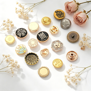 Decorative Metal Ornament <b>Buttons</b> High Polished Gold Zinc Alloy Custom Embossed Logo 2-Holes Eco-Friendly Engraved Craft <b>Buttons</b> - Product Image 2