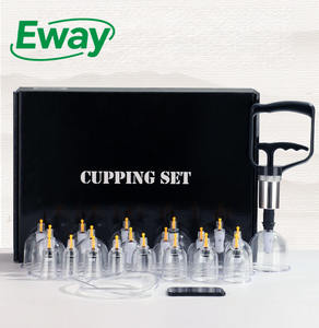 Kunststoff 16.12.18/20/22/32 Home Vakuum Schröpf maschine Moxibustion Gesundheit Feuer Schröpfen Therapie <span class=keywords><strong>Massage</strong></span> gerät Set Großhandel Custom LOGO - Product Image 1