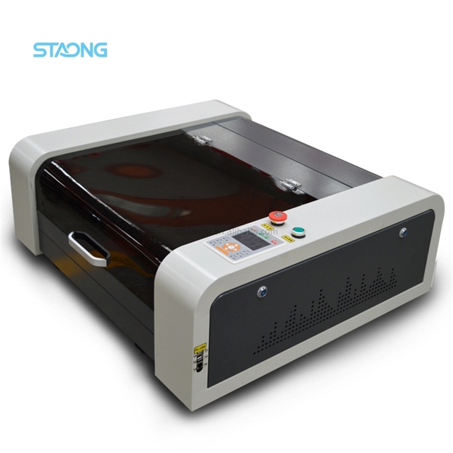 Mini 3020 CO2 Laser Cutting Engraving Machine 50W Mobile Screen Protector Gold Tempered Glass Mark Supports PLT Acrylic Paper
