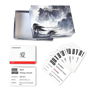Cartes d'apprentissage du <span class=keywords><strong>mandarin</strong></span> imperméables pour les tout-petits, flashcards bilingues anglais-chinois pour l'éducation précoce avec Pinyin - Product Image 1