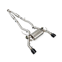 Tuyau d'échappement personnalisé en usine pour Infiniti Q50 Q60 3.0T 2017-2024, échappement Valvetronic en acier inoxydable 304, silencieux Catback, double embouts noirs
