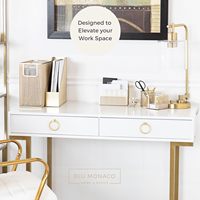 Ensemble d'accessoires de bureau en métal doré, 5 pièces, avec porte-fichiers suspendu, design pliable, 33x15x85cm