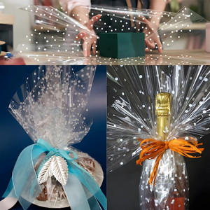 Rollo de Celofán Transparente para Envolver Regalos, Bolsas Transparentes para Cestas, Rollos de Celofán para Cestas de Flores, Suministros de Embalaje, Manualidades - Product Image 3
