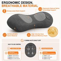 Eveekon Multifunktionales Lendenmassagegerät mit Luftkompression Wärme Vibration Airbag-Streckungstherapie Memory-Schaum Rückenstütze