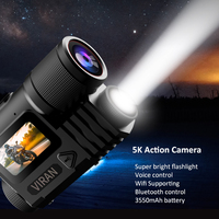 Caméra sportive VIRAN V12 nouvelle arrivée, 5K HD, caméra d'action pour casque et vélo, caméra embarquée 145°, caméra vidéo étanche pour prise de vue en extérieur avec EIS
