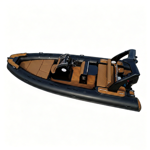 <span class=keywords><strong>Bateau</strong></span> pneumatique rigide à coque en V profond RIB580 de 5,8 m (20 pieds) en Hypalon/PVC blanc avec coque en fibre de verre pour la pêche sportive et la plongée, capacité 8 personnes - Product Image 4