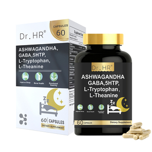 Kapsul Ashwagandha GABA 5-HTP L-Tryptophan Meningkatkan Keseimbangan Suasana Hati, Tidur Nyenyak, Mengurangi Stres & Relaksasi Mental - Product Image 3