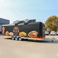 Chariot alimentaire électrique de luxe Chammp entièrement équipé en acier inoxydable et fibre de verre, cuisine mobile fermée