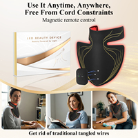 Masque de luminothérapie LED rouge rechargeable sans fil, appareil de soin du cou en silicone de qualité médicale pour l'anti-âge et le rajeunissement de la peau