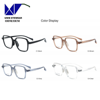 Montura Óptica Cuadrada Sólida TR-90 Clásica, Talla 54-18-145, para Uso en Laboratorio, Gafas Ligeras para Corrección de Miopía