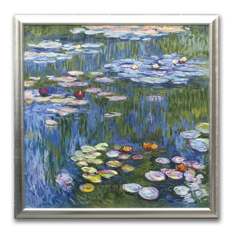 Water Lily โดย Claude Monet ภาพวาดตัวอย่าง