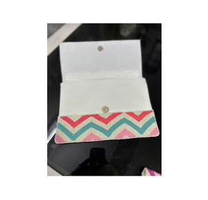 Hợp thời trang nhiều màu đính cườm trò chơi ngày túi xách phong cách <span class=keywords><strong>Zig</strong></span> <span class=keywords><strong>Zag</strong></span> thiết kế trang trí đính cườm ví cho phụ nữ - Product Image 2