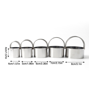 Tốt Nhất Bán 5Pcs Vòng Hình Dạng Mousse Vòng Bánh Vòng Thép Không Gỉ Bánh Quy Khuôn Vòng Tròn Pastry <span class=keywords><strong>Cookie</strong></span> <span class=keywords><strong>Cutter</strong></span> <span class=keywords><strong>Set</strong></span> - Product Image 2