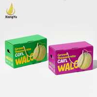 Boîtes cadeaux en carton ondulé écologiques et recyclables de qualité supérieure pour cantaloupes, avec poignées en corde, imprimées sur mesure et colorées, pour légumes