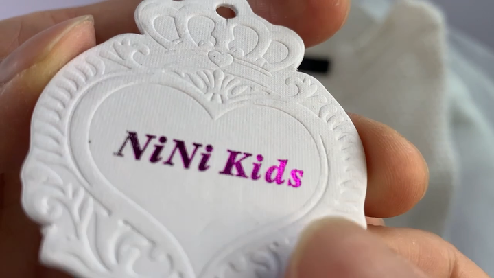 Custom Design Round Hang Tag for Girls Kids Clothing Best Price