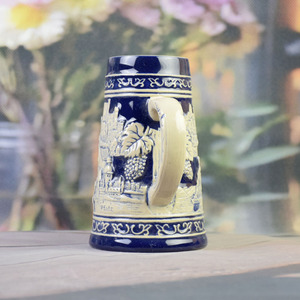 Jarra de Cerveza de Cerámica con Relieve 3D del Río Rin y Paisaje Urbano, Alemania, Rudesheim, Colonia - Product Image 3