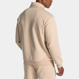 <span class=keywords><strong>Felpa</strong></span> con Zip Corta Personalizzata da Uomo, Bianca, Casual, Leggera, a Maniche Lunghe <span class=keywords><strong>in</strong></span> Pile per l'Autunno - Product Image 2