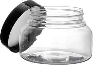 Pots cosmétiques transparents en PET de 8 oz à large ouverture avec couvercle à vis en aluminium pour produits de soin de la peau et de soin personnel - Product Image 4