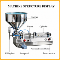 La machine de remplissage semi-automatique est adaptée à la production efficace de beurre de cacahuète, de sauce chili et de confiture