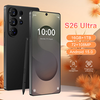 Teléfono S26 Ultra 5G con Pantalla FHD Plus de 6.8 Pulgadas, Batería de 7000 mAh, Desbloqueado, Compatible con Francés y Ruso