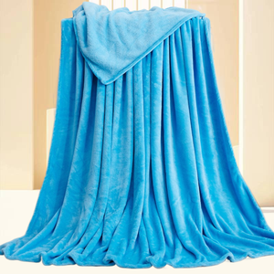 Winter Fleece Throw <b>Blanket</b> Polyester Plain Knitted Flannel <b>Blanket</b> for Bedding - Product Image 4