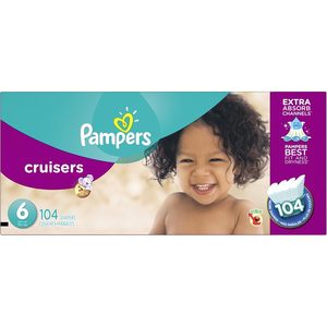 Pañales Cruisers Impresos al por Mayor, Talla 6, 104 Unidades, Canales de Absorción Extra - Product Image 1