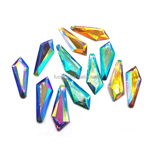 Pierres précieuses de couleur goutte de cristal coudre sur le bâton de <span class=keywords><strong>strass</strong></span> sur les pierres précieuses de <span class=keywords><strong>diamant</strong></span> pierres précieuses violettes en vrac - Product Image 2