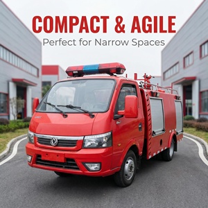 Nouveau <span class=keywords><strong>camion</strong></span>-citerne à eau diesel Dongfeng 1 tonne rouge vif 4x2, mini-citerne à eau, <span class=keywords><strong>camion</strong></span> de pompiers - Product Image 2