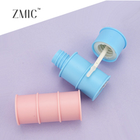 Tubes de brillant à lèvres mignons en forme de macaron rose et vert de 4 ml, flacons vides colorés en forme de réservoir de gaz pour rouge à lèvres liquide, conteneurs de baume à lèvres pour enfants