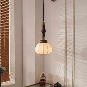 French-Style Vintage Silk Pendant Light Eye-Protecting Mid-Range Style for Dining Room Master Bedroom Study & Bedside - Product Image 5