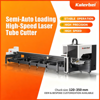 Machine de découpe laser à fibre CNC semi-automatique à haute vitesse pour tubes, découpeuse laser de tuyaux pour tubes métalliques agricoles