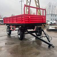 Remorque agricole basculante latérale et arrière, 5 tonnes, 8 tonnes, 10 tonnes, 12 tonnes, montée sur tracteur, à essieu simple et tandem, avec bords de citerne hauts