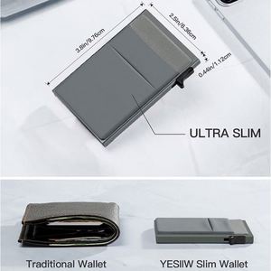 Porte-cartes minimaliste en aluminium pour homme Siy1889, best-seller, fin, pour poche avant, avec ouverture automatique, idéal pour les cadeaux - Product Image 4