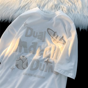 Wholesale High Quality Cotton Tshirt Oversized Heavyweight Puff Printing <strong>T</strong>-<strong>shirt</strong> Foam Custom Logo <strong>3D</strong> Puff Print <strong>T</strong> <strong>Shirt</strong> for Men - Product Image 4