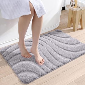 <span class=keywords><strong>Tapis</strong></span> <span class=keywords><strong>de</strong></span> bain en microfibre 3D Wave CF, super absorbant, <span class=keywords><strong>antidérapant</strong></span>, lavable en machine, <span class=keywords><strong>tapis</strong></span> <span class=keywords><strong>de</strong></span> <span class=keywords><strong>douche</strong></span> moelleux <span class=keywords><strong>pour</strong></span> la maison, l'hôtel et la décoration - Product Image 1