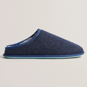 Pantoufles d'intérieur pour <span class=keywords><strong>homme</strong></span>, design slip-on, avec <span class=keywords><strong>semelle</strong></span> antidérapante contrastée, doublure en <span class=keywords><strong>feutre</strong></span> et fausse fourrure, style mule - Product Image 6