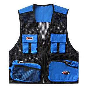 Chaleco Deportivo para Exteriores, Multibolsillos, Ligero, de Malla, Verde Oscuro, Fibra de Poliéster BG2015 - Product Image 2