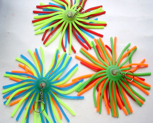 Silicone Key Chain in Jelly Fish Ball Shape Durable Rubber and Plastic Material